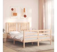 VIDAXL - Giroletto con Testiera 120x200 cm in Legno Massello - SPEDIZIONE GRATUITA
