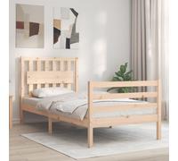 VIDAXL - Giroletto con Testiera 90x200 cm in Legno Massello - SPEDIZIONE GRATUITA