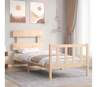 VIDAXL - Giroletto Con Testiera 90x200 Cm In Legno Massello - SPEDIZIONE GRATUITA