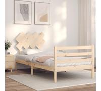 vidaXL Giroletto con Testiera 90x200 cm in Legno Massello