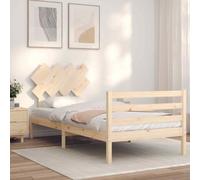 vidaXL Giroletto con Testiera 90x200 cm in Legno Massello
