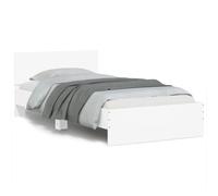 vidaXL Giroletto con Testiera Bianco 100x200 cm in Legno Multistrato