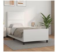 VIDAXL - Giroletto Con Testiera Bianco 100x200 Cm In Similpelle