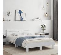 vidaXL Giroletto con Testiera Bianco 120x200 cm in Legno Multistrato