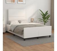 vidaXL Giroletto con Testiera Bianco 120x200 cm in Similpelle