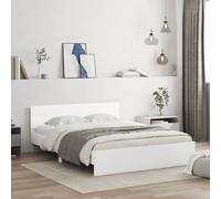 vidaXL Giroletto con Testiera Bianco 140x190 cm