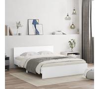 vidaXL Giroletto con Testiera Bianco 150x200 cm