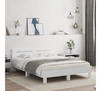 vidaXL Giroletto con Testiera Bianco 150x200 cm in Legno Multistrato