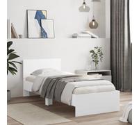 vidaXL Giroletto con Testiera Bianco 75x190 cm in Legno Multistrato