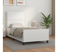 vidaXL Giroletto con Testiera Bianco 80x200 cm in Similpelle
