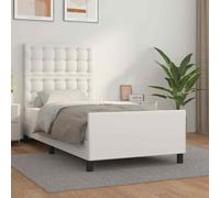 VIDAXL - Giroletto Con Testiera Bianco 90x190 Cm In Similpelle