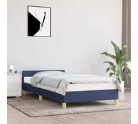 VIDAXL - Giroletto con Testiera senza Materasso Blu 90x200 cm Tessuto - SPEDIZIONE GRATUITA