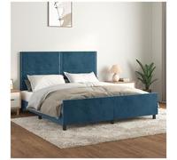 vidaXL Giroletto con Testiera Blu Scuro 180x200 cm in Velluto