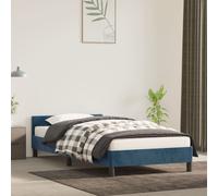 VidaXL Giroletto con Testiera Blu Scuro 90x190 cm in Velluto