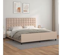 vidaXL Giroletto con Testiera Cappuccino 200x200 cm in Similpelle