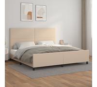 vidaXL Giroletto con Testiera Cappuccino 200x200 cm in Similpelle