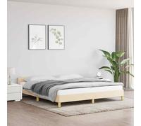vidaXL Giroletto con Testiera Crema 160x200 cm in Tessuto