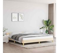 vidaXL Giroletto senza Materasso Crema 200x200 cm in Tessuto