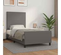 vidaXL Giroletto con Testiera Crema 90x200 cm in Similpelle