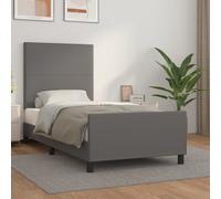 vidaXL Giroletto con Testiera Crema 90x200 cm in Similpelle