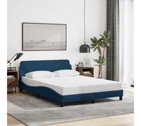 vidaXL Giroletto con Testiera Dover Blu 120x200 cm Tessuto