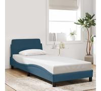 vidaXL Giroletto con Testiera Dover Blu 90x190 cm in Velluto