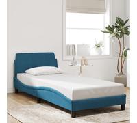 vidaXL Giroletto con Testiera Blu 90x200 cm in Velluto