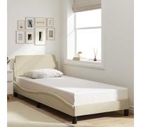 vidaXL Giroletto con Testiera Dover Crema 80x200 cm Tessuto