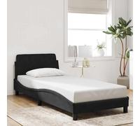 vidaXL Giroletto con Testiera Dover Nero 80x200 cm Velluto