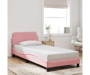 vidaXL Giroletto con Testiera Dover Rosa 90x200 cm Velluto