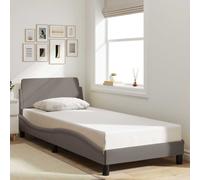 vidaXL Giroletto con Testiera Dover Tortora 80x200cm Tessuto