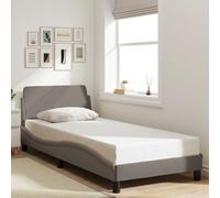 vidaXL Giroletto con Testiera Dover Tortora 90x200cm Tessuto