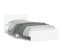 vidaXL Giroletto con Testiera e LED Bianco 100x200 cm