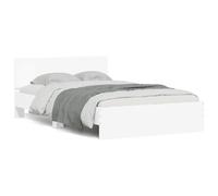 vidaXL Giroletto con Testiera e LED Bianco 120x190 cm