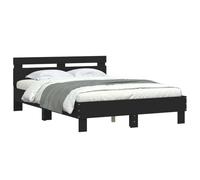 vidaXL Giroletto con Testiera e LED Nero 120x190 cm