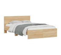 vidaXL Giroletto con Testiera e LED Rovere Sonoma 140x200 cm