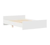 vidaXL Giroletto con testiera e pediera 120x190 cm Bianco – Telaio senza materasso