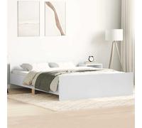 vidaXL Giroletto con Testiera e Pediera Bianco 120x190 cm, giroletto con testiera, letto, base letto, giroletto con pediera, letto matrimoniale