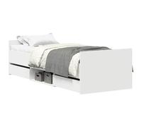 VIDAXL - Giroletto Con Testiera E Pediera Bianco 75x190 Cm