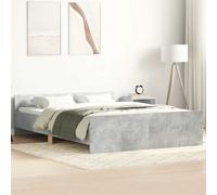 vidaXL Giroletto con Testiera e Pediera Grigio Cemento 140x190 cm