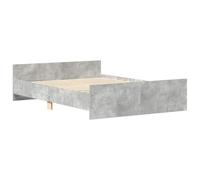 vidaXL Giroletto con Testiera e Pediera Grigio Cemento 140x190 cm, giroletto con testiera, Letto, Base Letto, giroletto con pediera