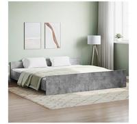vidaXL Giroletto con Testiera e Pediera Grigio Cemento 180x200 cm