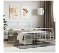 AX Giroletto Bianco 1.96x1.46x1m Testiera Pediera Doghe Ospiti Dormire 0k 353702