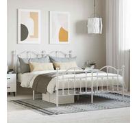 AX Giroletto Bianco 207x146x97cm Testiera Pediera Doghe Letto Dormire New 353507