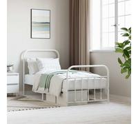 AX Giroletto Bianco 207x95x100cm Testiera Pediera Doghe Ospiti Letto News 352638