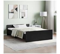 VIDAXL - Giroletto Con Testiera E Pediera Nero 120x200 Cm