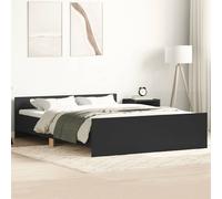 VIDAXL - Giroletto Con Testiera E Pediera Nero 120x200 Cm