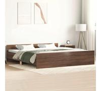 vidaXL Giroletto con Testiera e Pediera Rovere Marrone 160x200 cm