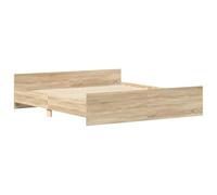 vidaXL Giroletto con Testiera e Pediera Rovere Sonoma 160x200 cm