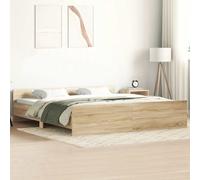 vidaXL Giroletto con Testiera e Pediera Rovere Sonoma 160x200 cm